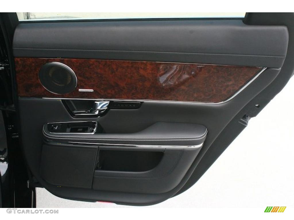 2011 Jaguar XJ XJ Jet Black/Jet Black Door Panel Photo #44713023