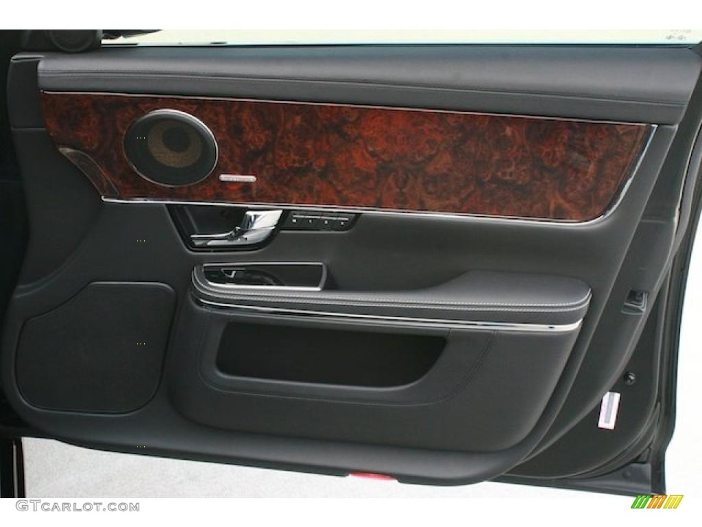 2011 Jaguar XJ XJ Jet Black/Jet Black Door Panel Photo #44713039