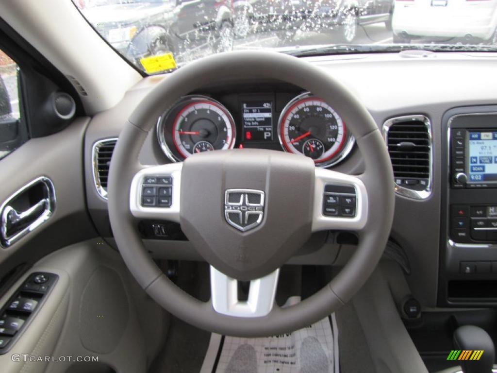 2011 Dodge Durango Crew Dark Graystone/Medium Graystone Steering Wheel Photo #44713111