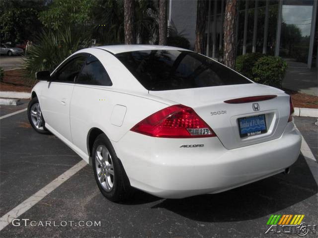 2007 Accord LX Coupe - Taffeta White / Ivory photo #54