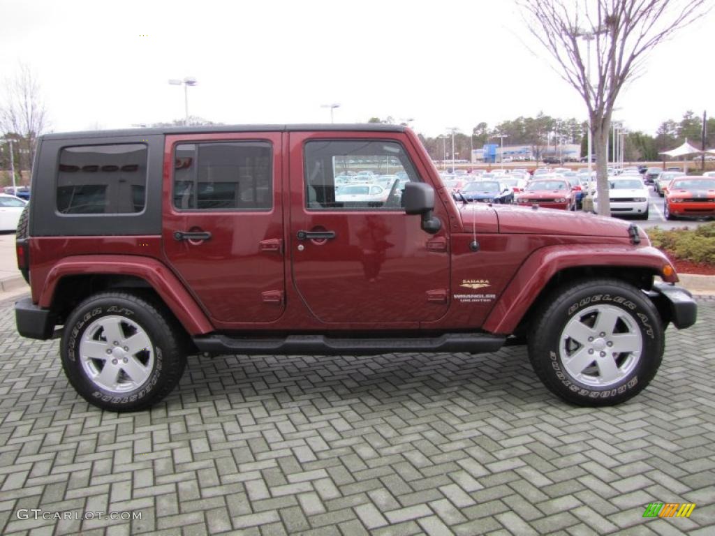 Red Rock Crystal Pearl 2008 Jeep Wrangler Unlimited Sahara Exterior Photo #44715127
