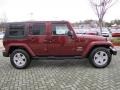 2008 Red Rock Crystal Pearl Jeep Wrangler Unlimited Sahara  photo #5