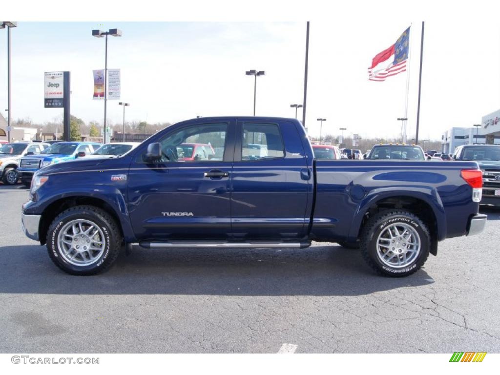 2010 Tundra SR5 Double Cab 4x4 - Nautical Blue Metallic / Sand Beige photo #5