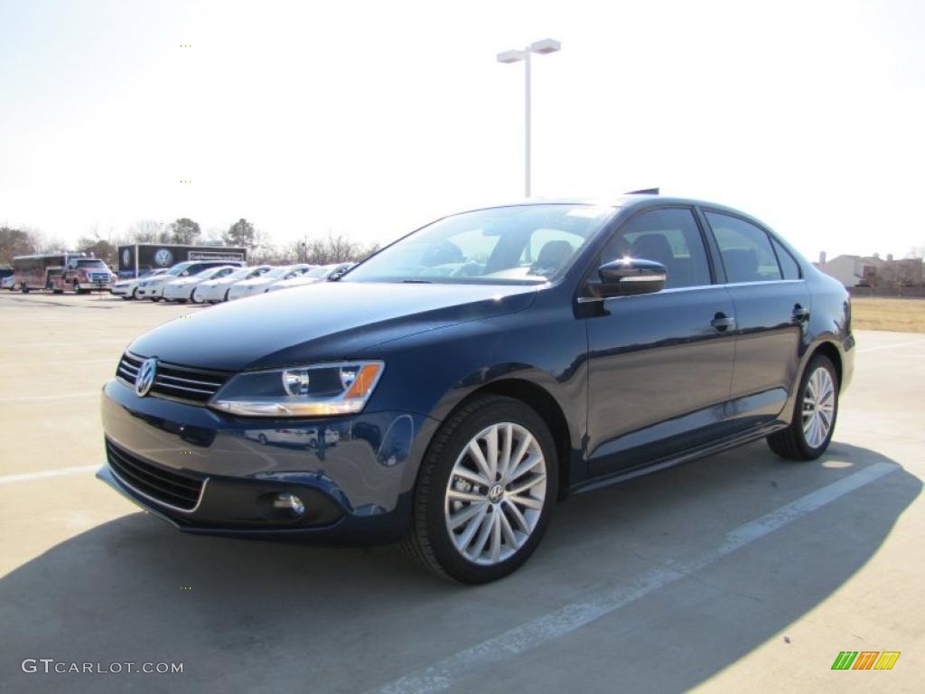 2011 Jetta SEL Sedan - Tempest Blue Metallic / Cornsilk Beige photo #1