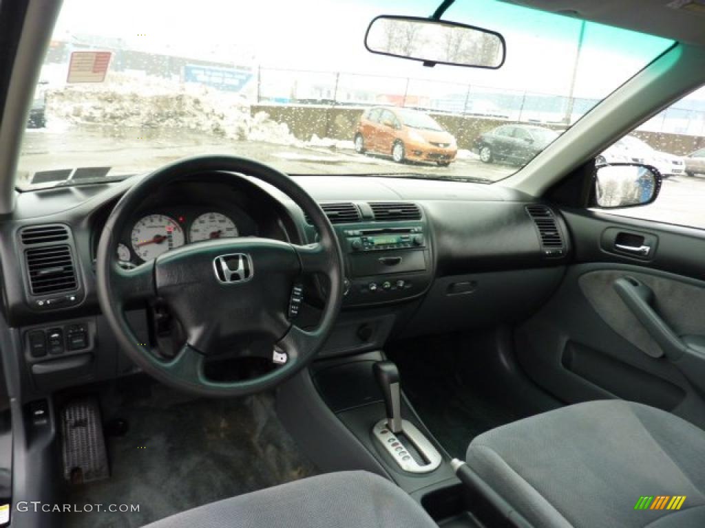 Gray Interior 2002 Honda Civic Ex Sedan Photo 44719524
