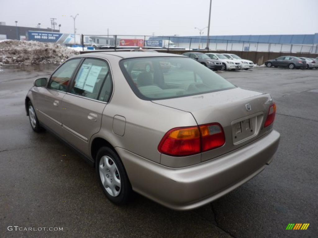 2000 Civic EX Sedan - Titanium Metallic / Beige photo #2