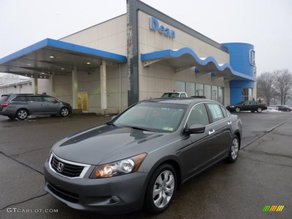 2010 Accord EX-L V6 Sedan - Polished Metal Metallic / Gray photo #1