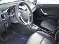 Charcoal Black Leather 2011 Ford Fiesta SEL Sedan Interior Color