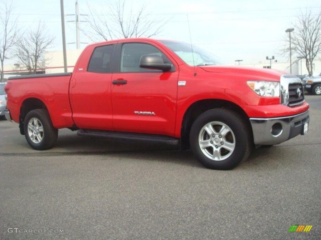 2008 Tundra SR5 Double Cab - Radiant Red / Graphite Gray photo #2