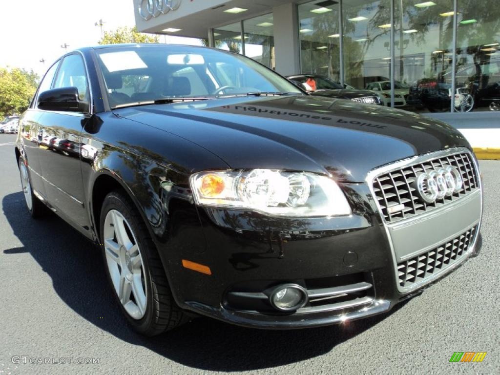 2008 A4 2.0T Sedan - Brilliant Black / Black photo #2