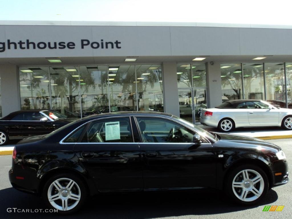 2008 A4 2.0T Sedan - Brilliant Black / Black photo #3