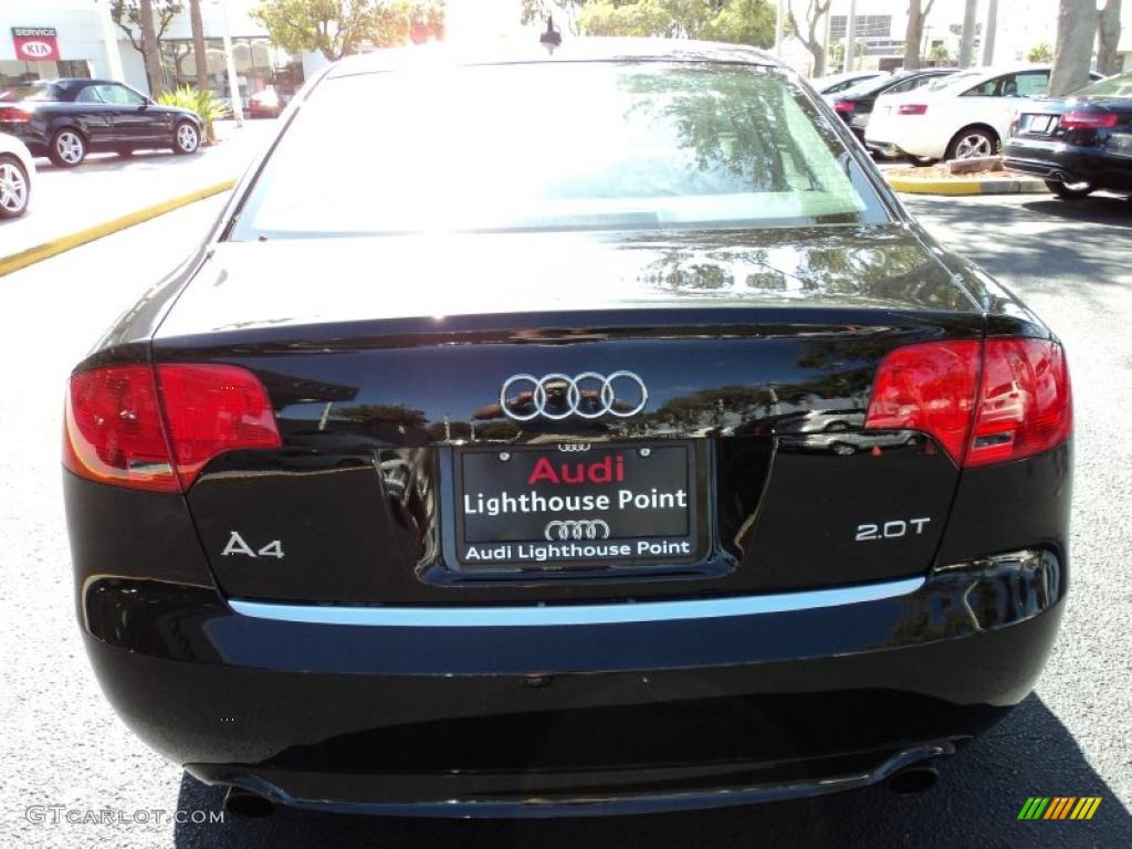 2008 A4 2.0T Sedan - Brilliant Black / Black photo #5