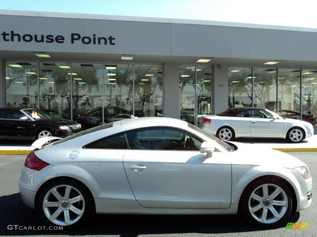 2008 TT 2.0T Coupe - Ice Silver Metallic / Black photo #3