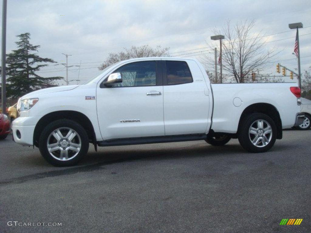 2007 Tundra Limited Double Cab 4x4 - Super White / Graphite Gray photo #6