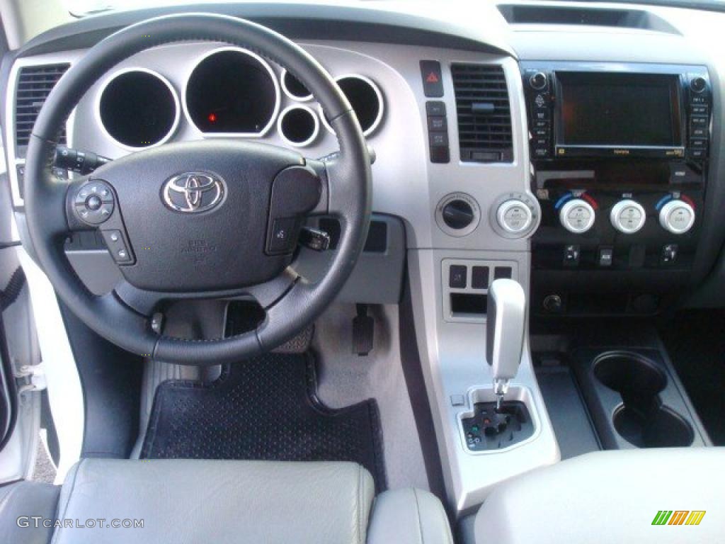 2007 Tundra Limited Double Cab 4x4 - Super White / Graphite Gray photo #13