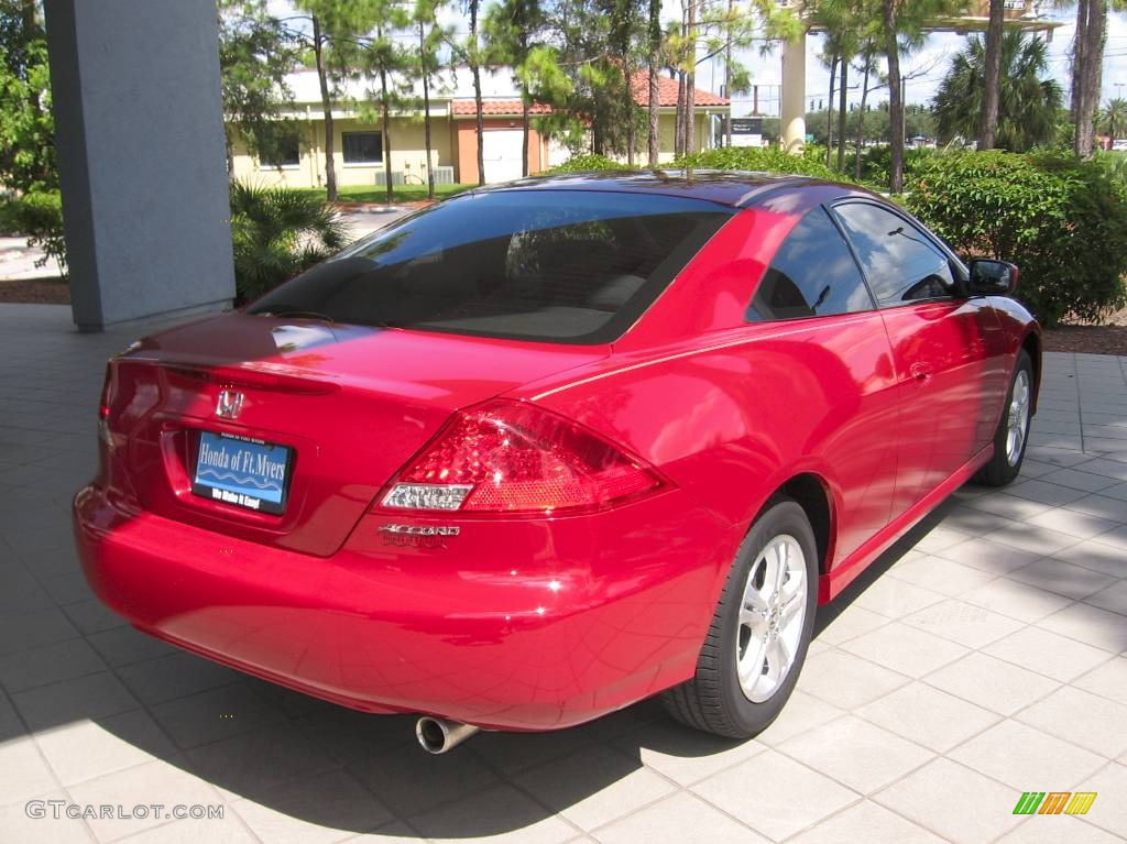 2006 Accord LX Coupe - San Marino Red / Ivory photo #3