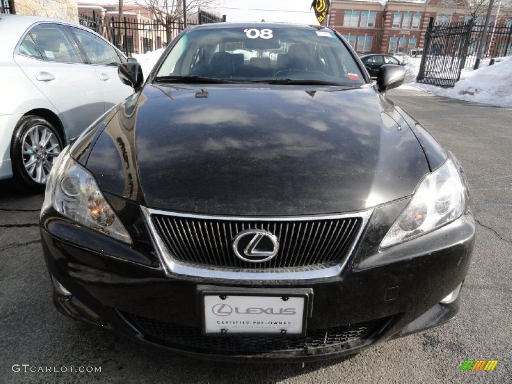 2008 IS 250 AWD - Obsidian Black / Black photo #2