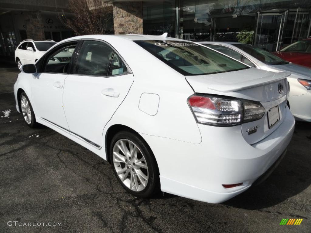 Aurora White Pearl 2010 Lexus HS 250h Hybrid Premium Exterior Photo #44738070