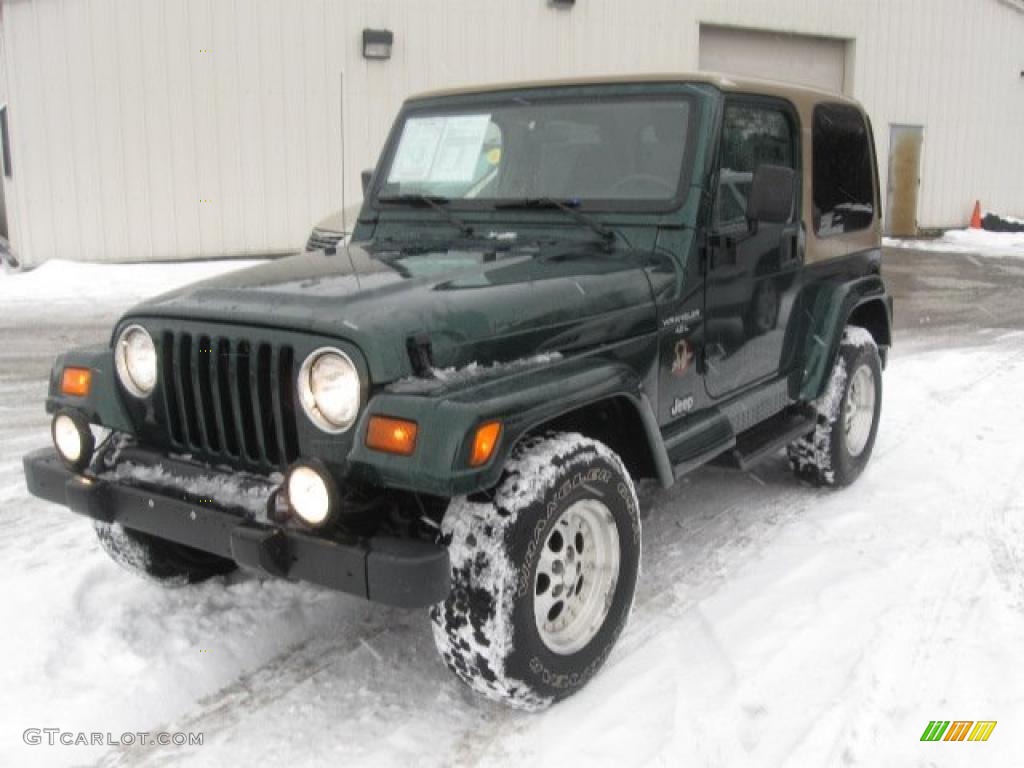 1999 Wrangler Sahara 4x4 - Forest Green Pearlcoat / Camel/Dark Green photo #1