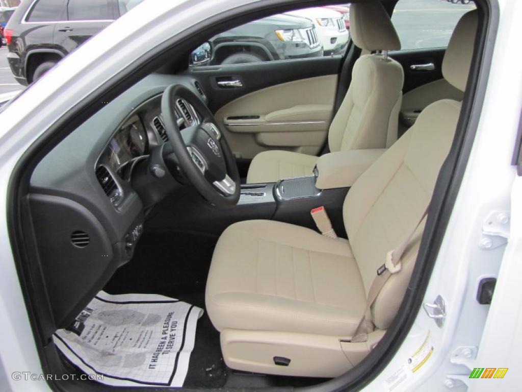 Black/Light Frost Beige Interior 2011 Dodge Charger SE Photo #44738958