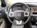 Black/Light Frost Beige 2011 Dodge Charger SE Steering Wheel