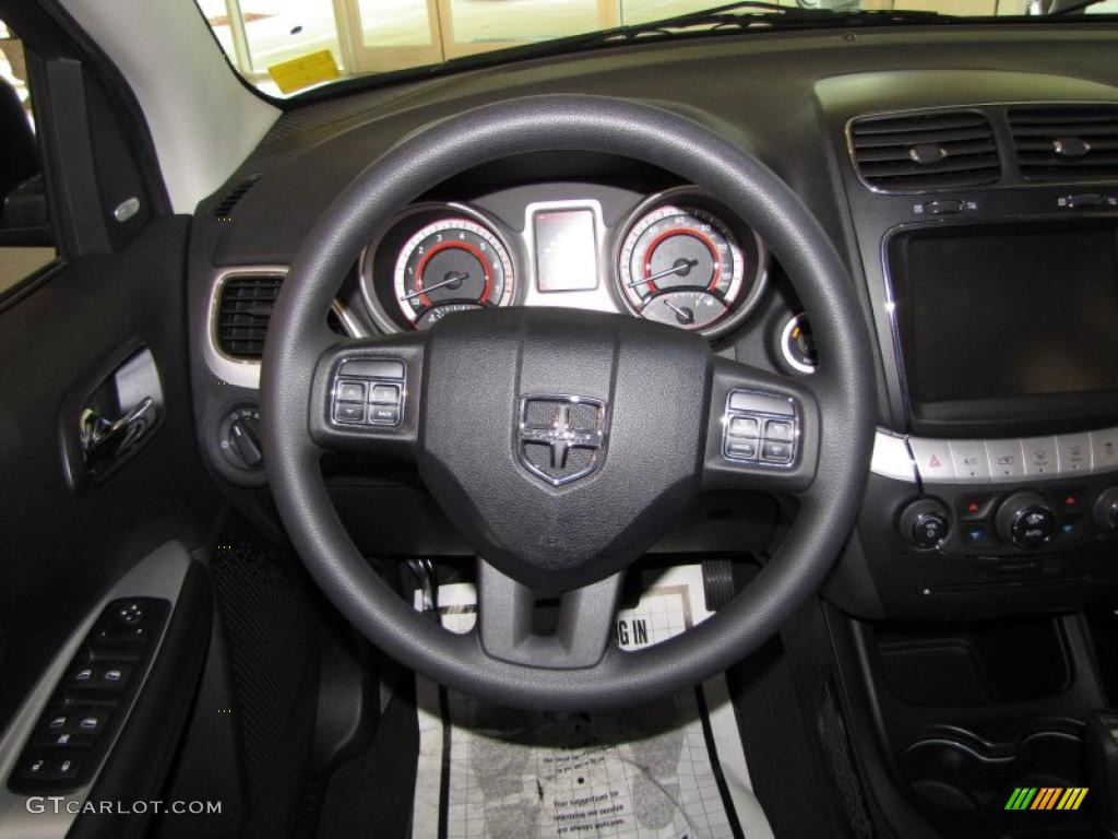 2011 Dodge Journey Mainstreet Black Steering Wheel Photo #44740278