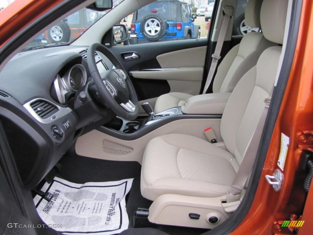 Black/Light Frost Beige Interior 2011 Dodge Journey Crew Photo #44740859