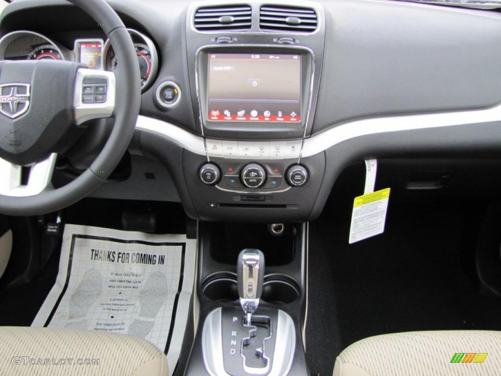 2011 Dodge Journey Crew Black/Light Frost Beige Dashboard Photo #44740947
