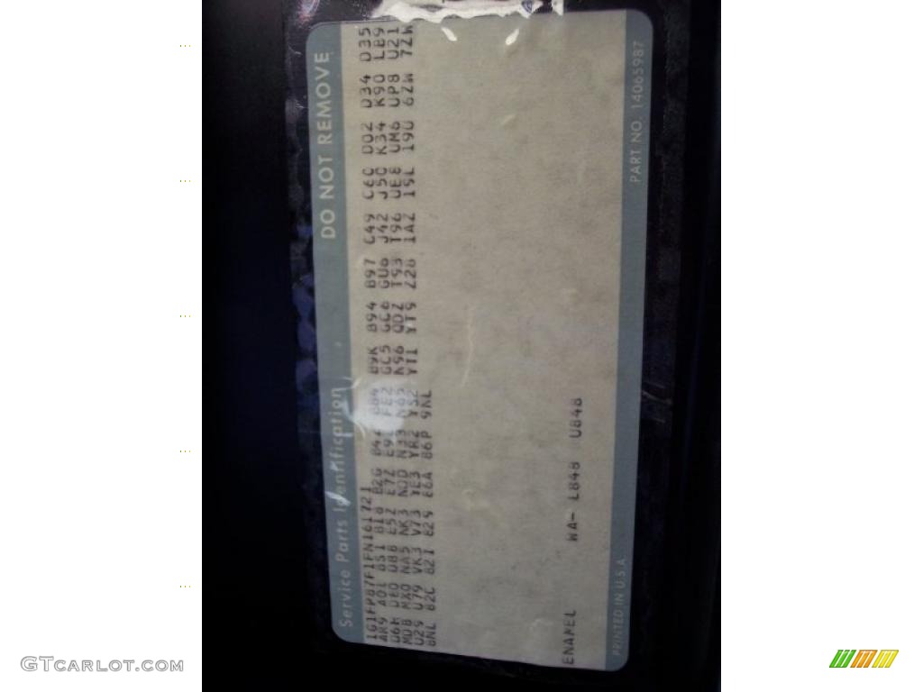 1985 Chevrolet Camaro IROC-Z Info Tag Photo #44741851