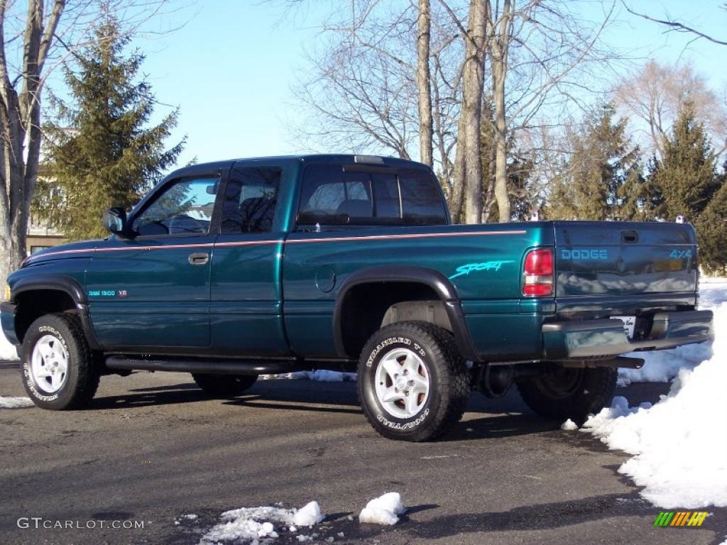 1998 Ram 1500 Sport Extended Cab 4x4 - Emerald Green Pearl / Gray photo #5