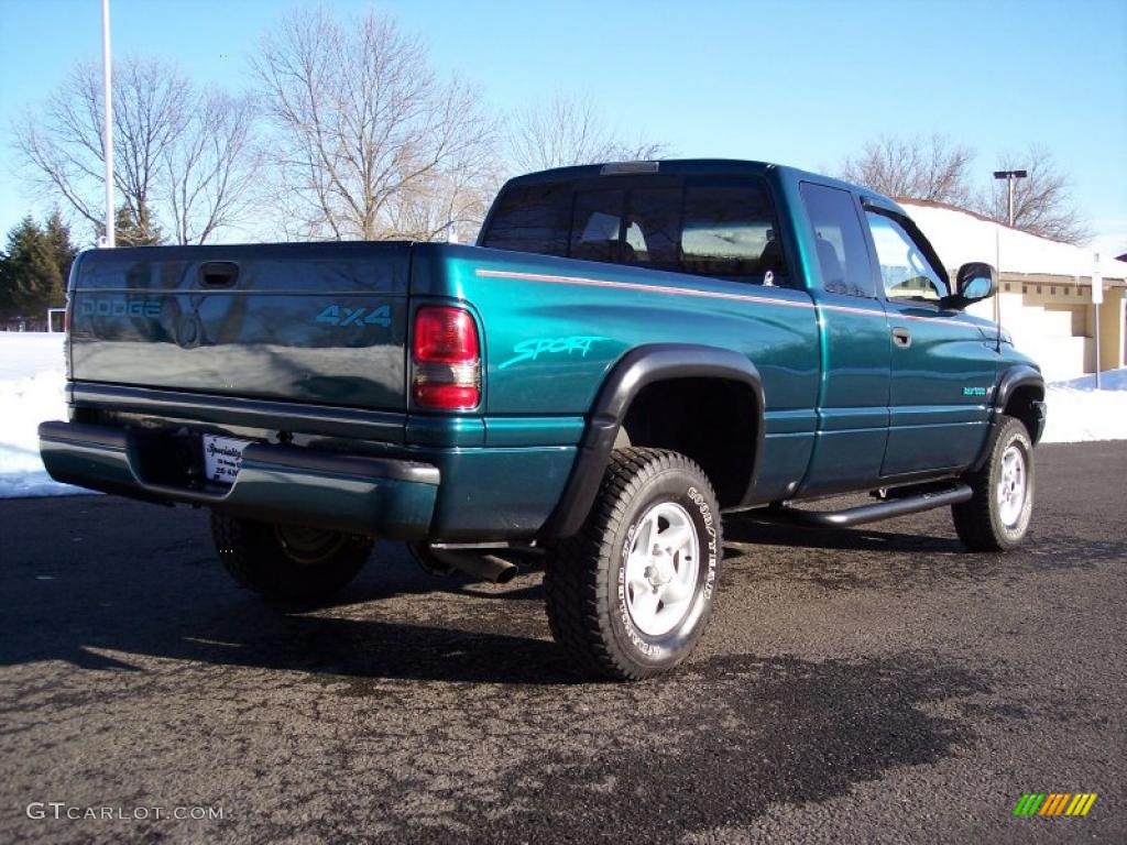1998 Ram 1500 Sport Extended Cab 4x4 - Emerald Green Pearl / Gray photo #12
