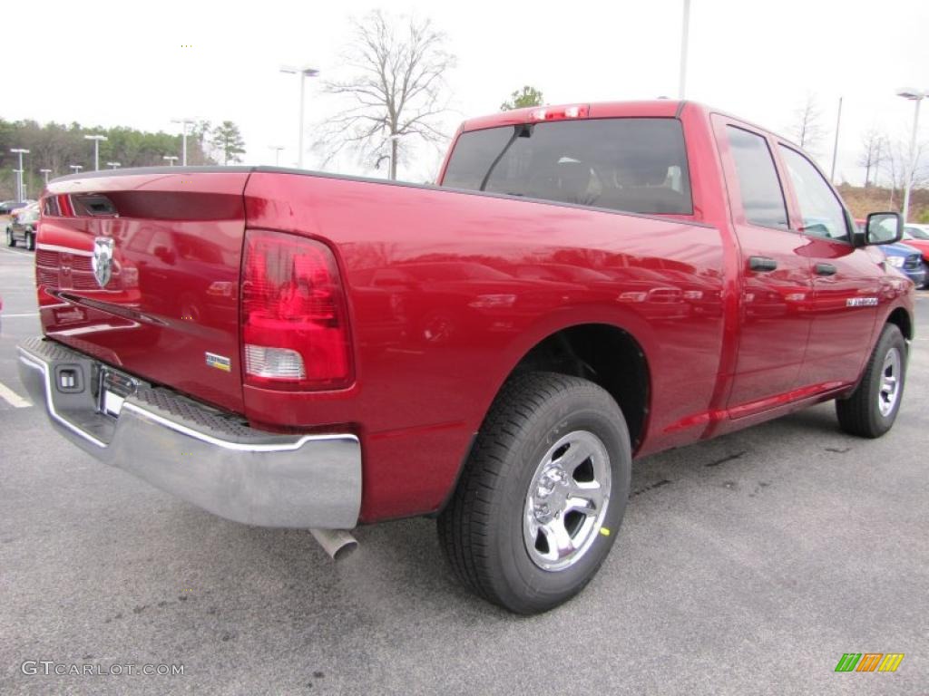 2011 Ram 1500 ST Quad Cab - Deep Cherry Red Crystal Pearl / Dark Slate Gray/Medium Graystone photo #3