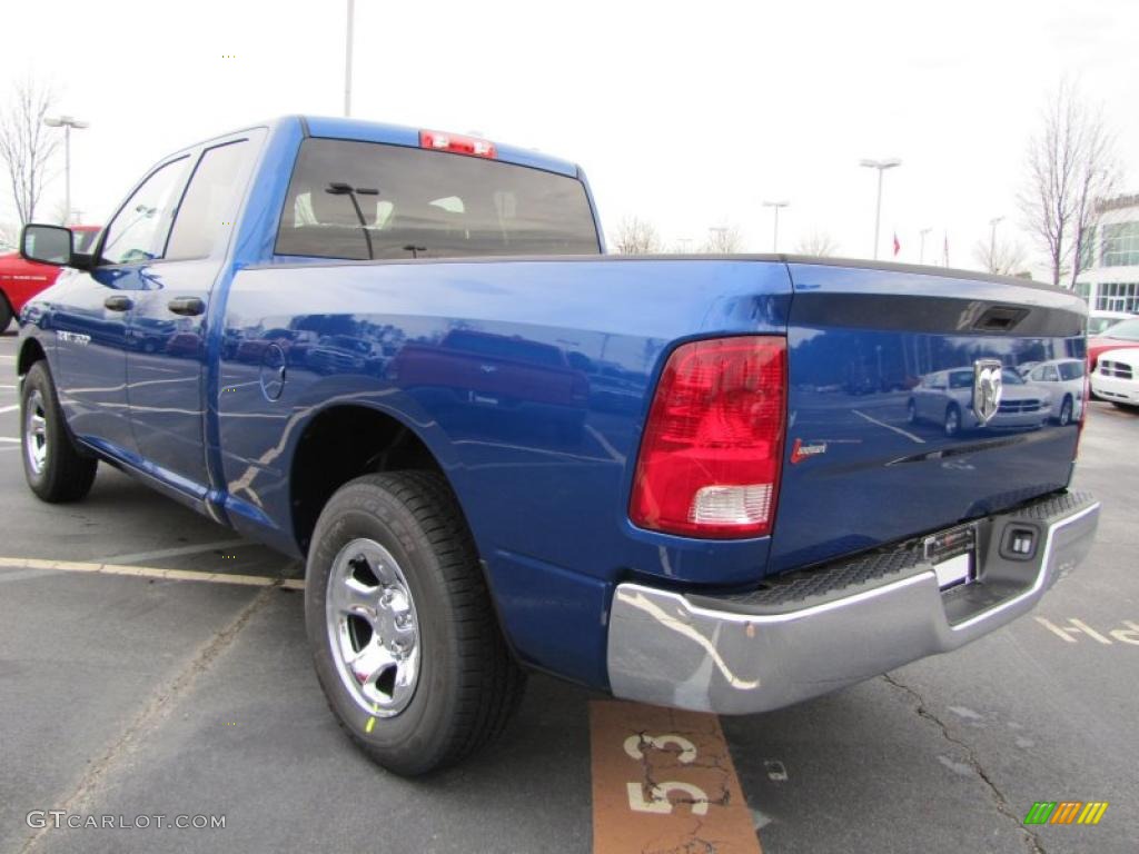 2011 Ram 1500 ST Quad Cab - Deep Water Blue Pearl / Dark Slate Gray/Medium Graystone photo #2