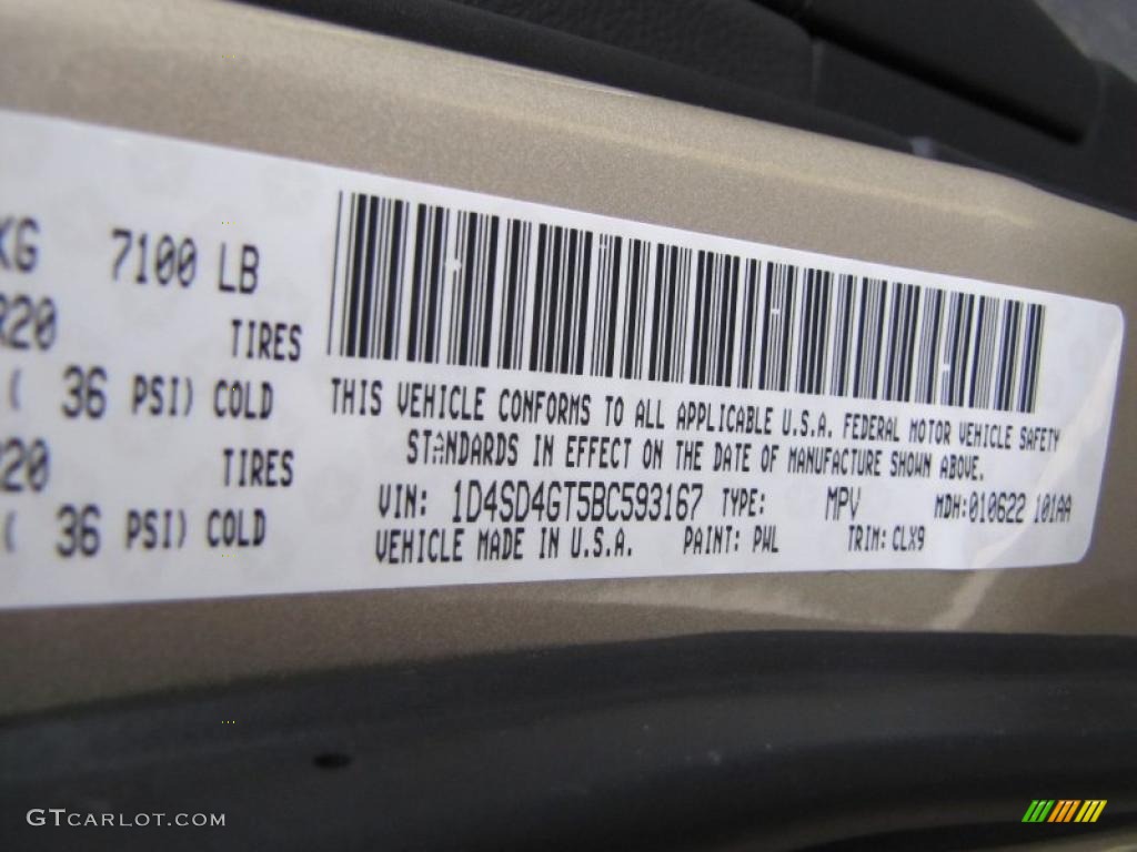 2011 Dodge Durango Crew Lux Color Code Photos