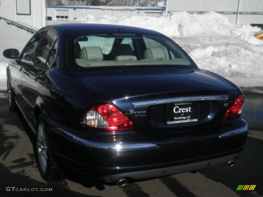 2008 X-Type 3.0 Sedan - Indigo Blue Metallic / Stone photo #4