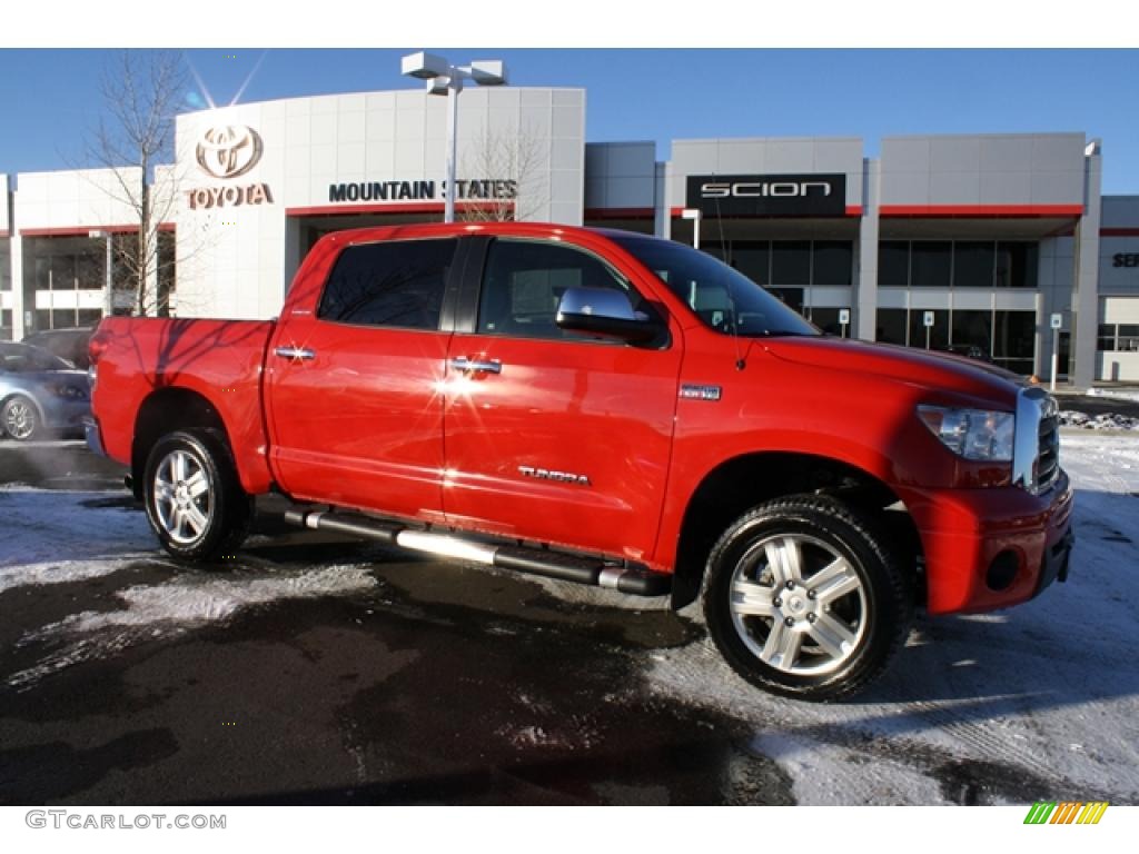 2007 Tundra Limited CrewMax 4x4 - Radiant Red / Graphite Gray photo #1