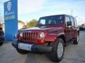 2008 Red Rock Crystal Pearl Jeep Wrangler Unlimited Sahara  photo #5
