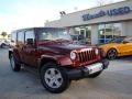 2008 Red Rock Crystal Pearl Jeep Wrangler Unlimited Sahara  photo #27