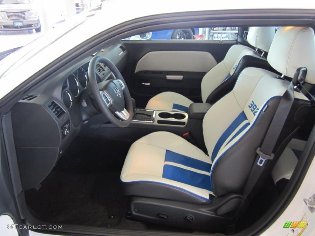 Pearl White/Blue Interior 2011 Dodge Challenger SRT8 392 Inaugural Edition Photo #44748143