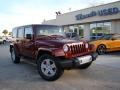 2008 Red Rock Crystal Pearl Jeep Wrangler Unlimited Sahara  photo #30