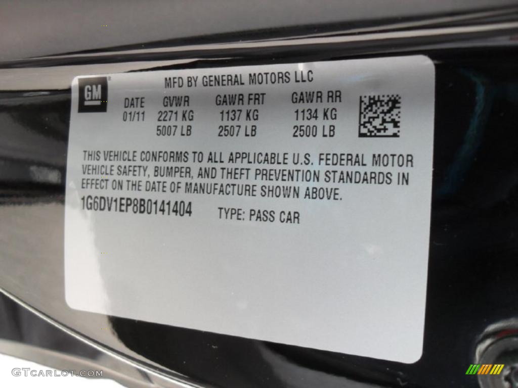 2011 Cadillac CTS -V Coupe Info Tag Photo #44748227
