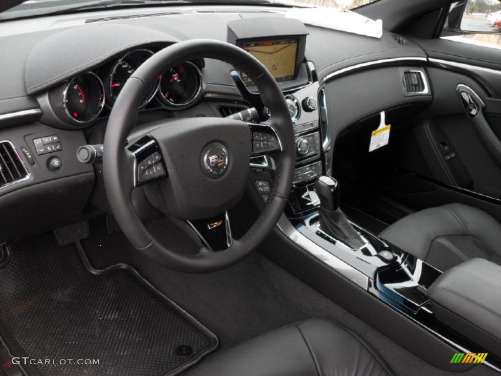 Ebony Interior 2011 Cadillac CTS -V Coupe Photo #44748543