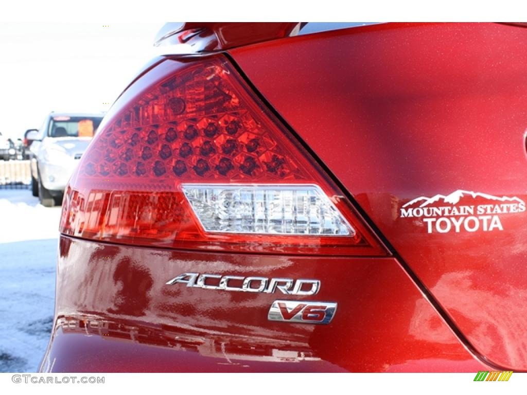 2006 Accord EX-L V6 Coupe - San Marino Red / Ivory photo #28