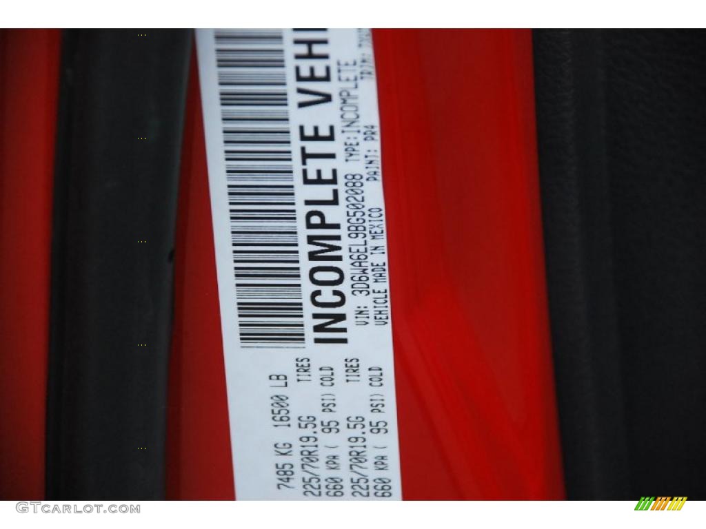 2011 Ram 4500 HD Color Code PR4 for Flame Red Photo #44750967