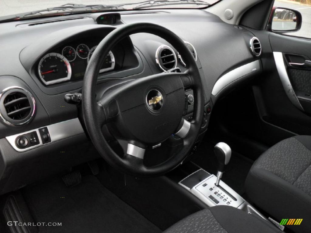 Charcoal Interior 2010 Chevrolet Aveo LT Sedan Photo #44751087