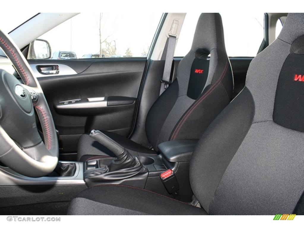 Carbon Black Interior 2009 Subaru Impreza WRX Sedan Photo #44751411