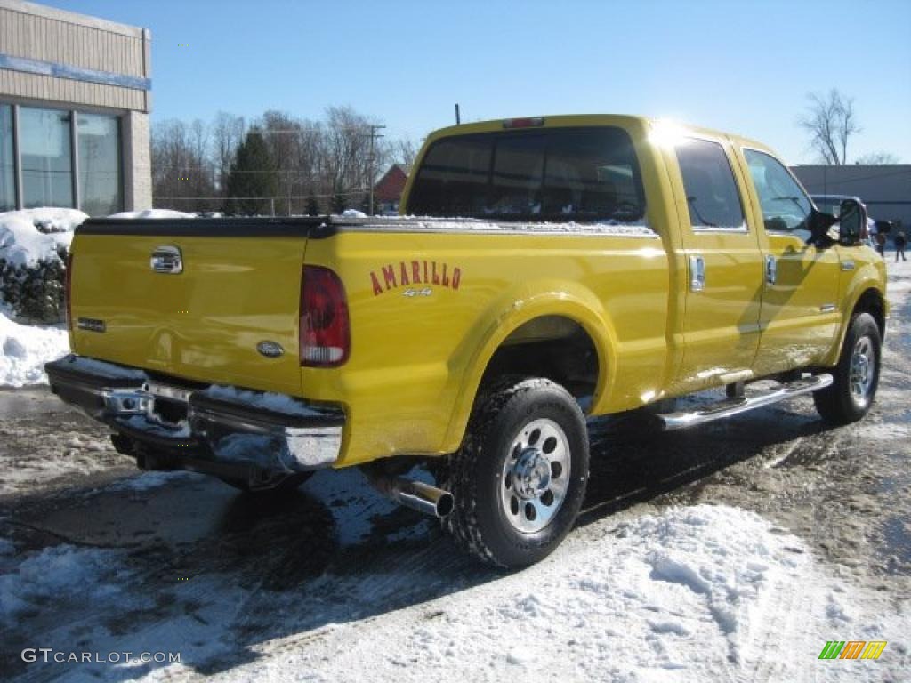 2006 F350 Super Duty Amarillo Edition Crew Cab 4x4 - Blazing Yellow / Black photo #9