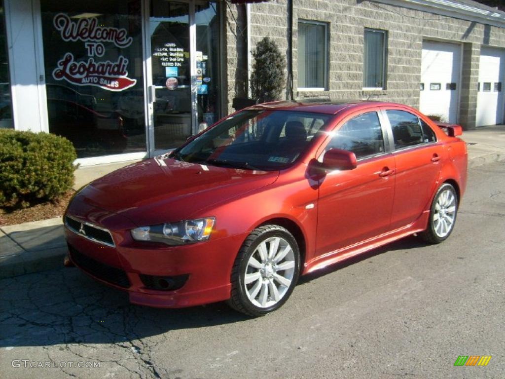 Rally Red Pearl Mitsubishi Lancer