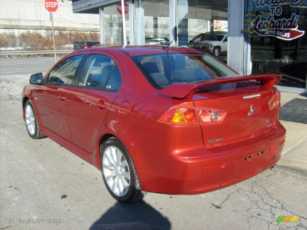 2008 Lancer GTS - Rally Red Pearl / Black photo #3