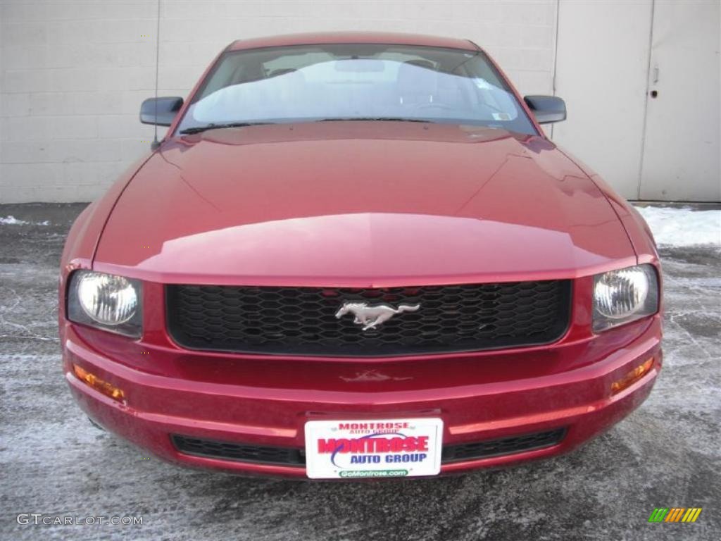 2007 Mustang V6 Premium Coupe - Redfire Metallic / Light Graphite photo #7